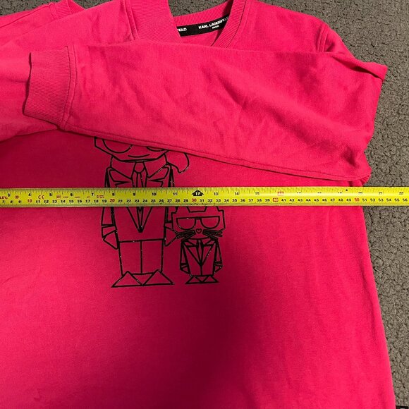 Karl Lagerfield Paris Pink Sweatshirt - Picture 8 of 8